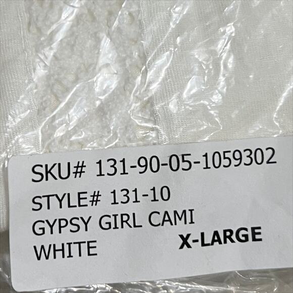 San Francisco City Lights Gypsy Girl Lace Cami Tank Top White Size XL NEW - Picture 6 of 8